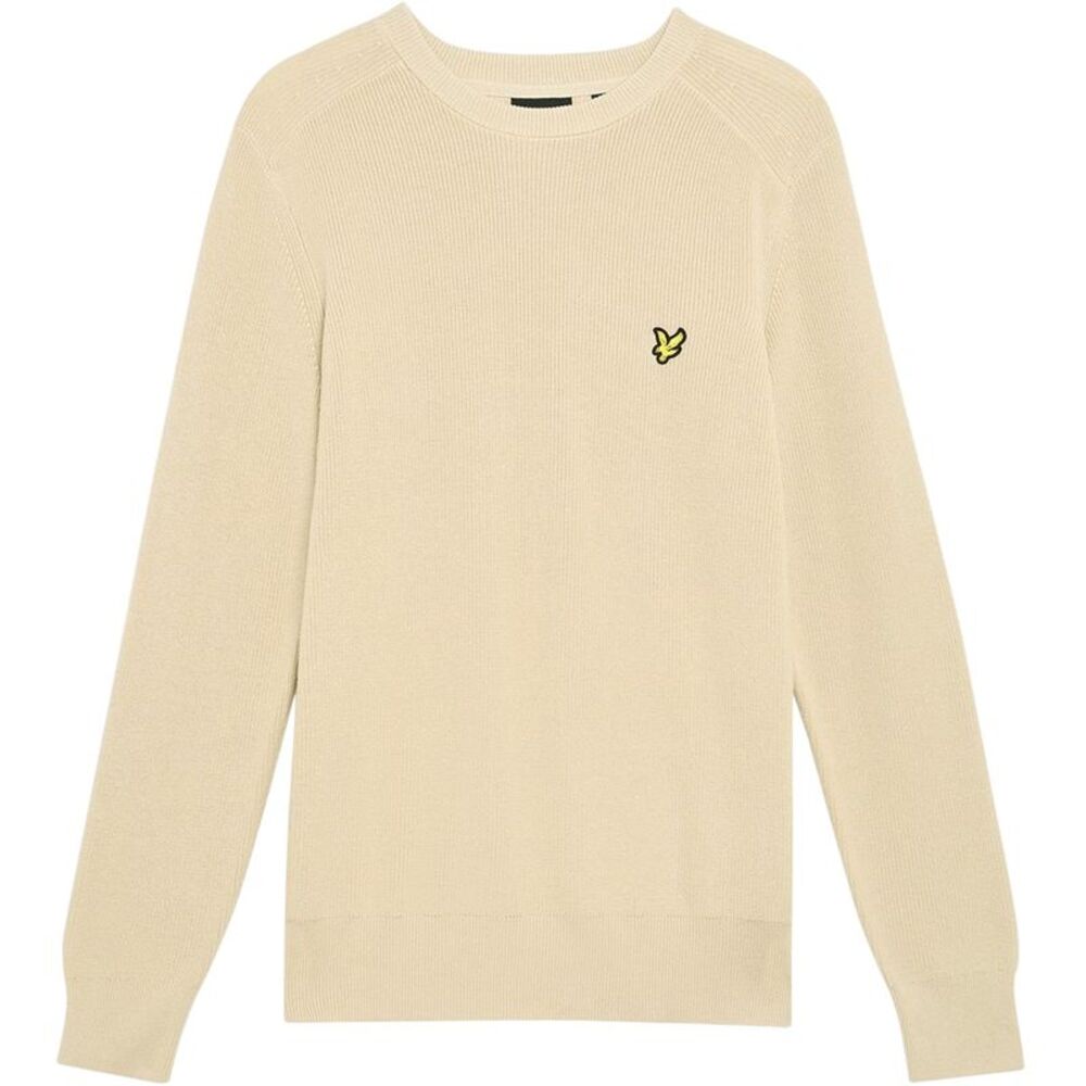 Lyle & Scott Mens Ribbed  Sweater / Grey Taupe